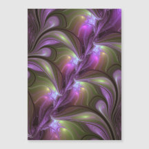 Art fractal abstrait violet pourpre kaki coloré