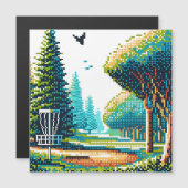 Carte Magnétique Art Pixel de Disk Golf (Devant / Derrière)