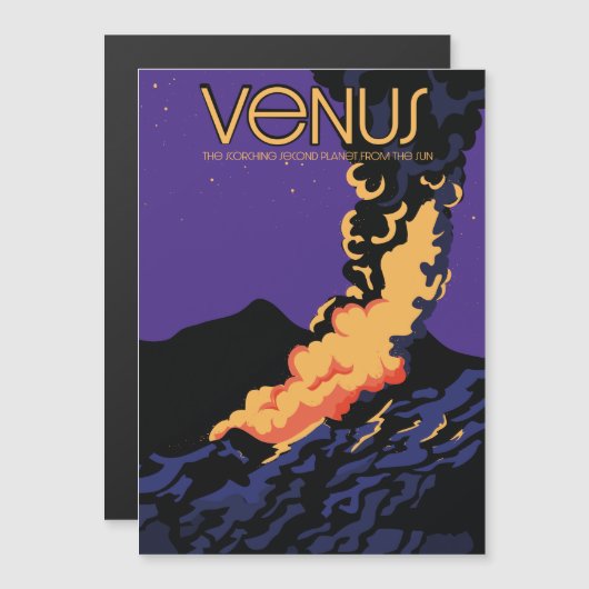 Carte Magnétique Art spatial de la planète Vénus (Devant / Derrière)