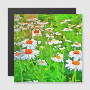 Carte Magnétique Artistic Bright and Colorful Pop Art Daisies v1 z