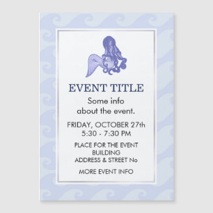 Carte Magnétique Assis Mermaid bleu