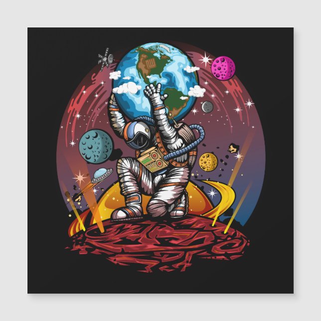 Carte Magnétique Atlas Space Man (Devant)