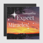 Carte Magnétique Attendez-vous à Miracles Sparkle Sunset Get Well B (Devant / Derrière)