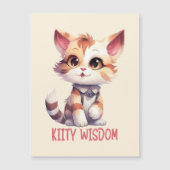 Carte Magnétique Attitude Cat Insouciante - Conception Feline Joueu (Devant)