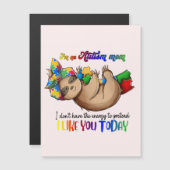 Carte Magnétique Autism Mom - Sloth (Devant / Derrière)
