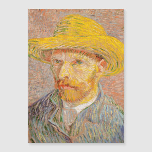 Carte Magnétique Autoportrait de Vincent Van Gogh avec chapeau de p