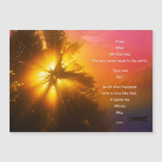 Carte magnétique avec Hafiz - Une fois le temps éc (Devant)