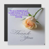 Carte Magnétique Avec sincère remerciement (Devant / Derrière)