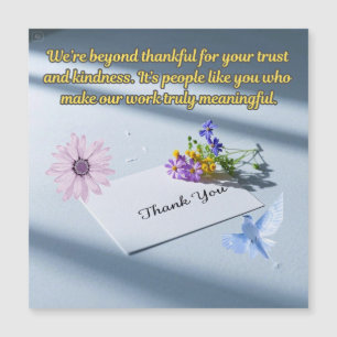 Carte Magnétique Avec toute ma gratitude