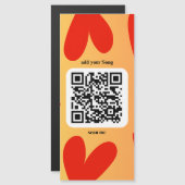 Carte Magnétique Avec une chanson personnalisée par code QR (Devant / Derrière)