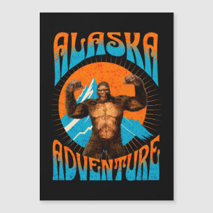 Carte Magnétique Aventure en Alaska Sasquatch Drôle