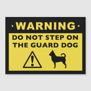 Carte Magnétique Avertissement humoristique de chien de garde de