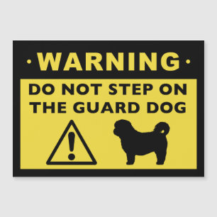 Carte Magnétique Avertissement humoristique de chien de garde de