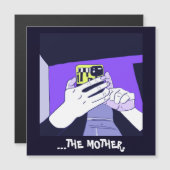 Carte magnétique Avocado violet mains mobiles (Devant / Derrière)