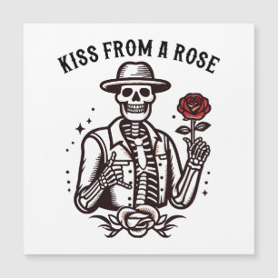 Carte Magnétique Baiser d'une rose