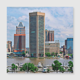 Carte Magnétique Baltimore Skyline de Federal Hill, Port intérieur