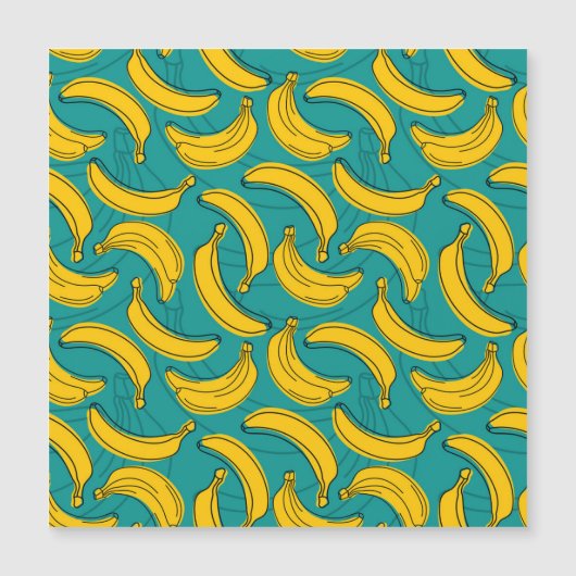 Carte Magnétique Banane jaune : Noir Vintage (Devant)