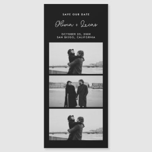 Carte Magnétique Bande de photos de scénario romantique Mariage mag