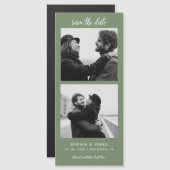 Carte Magnétique Bande Photo Moderne Mariage Magnétique Enregistrer (Devant / Derrière)