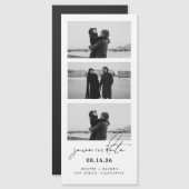 Carte Magnétique Bande Photo Script Mariage Magnétique Enregistrer  (Devant / Derrière)