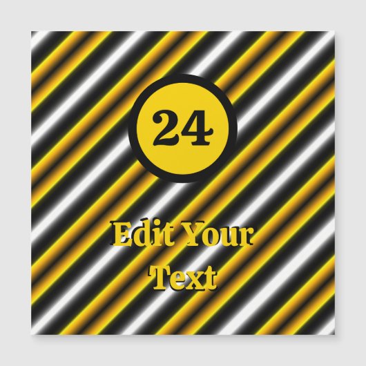 Carte Magnétique Bandes arc-en-ciel blanc jaune (Devant)