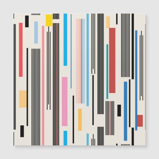 Carte Magnétique Bandes colorées : Mélange Motif graphique (Devant)