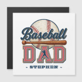 Carte Magnétique Baseball Papa - Classique (Devant / Derrière)