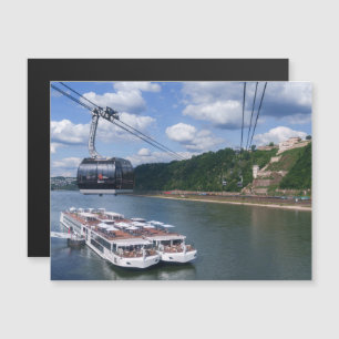 Carte Magnétique Bateaux à la Deutsches Eck avec Distant Castle