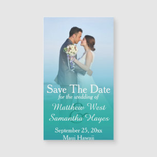 Carte Magnétique Beach Ocean Mist Photo Wedding Enregistrer La Date