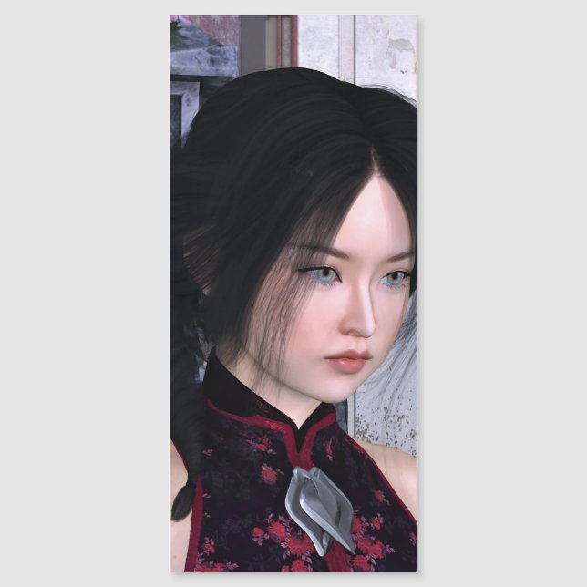 Carte Magnétique Beauté asiatique (Devant)