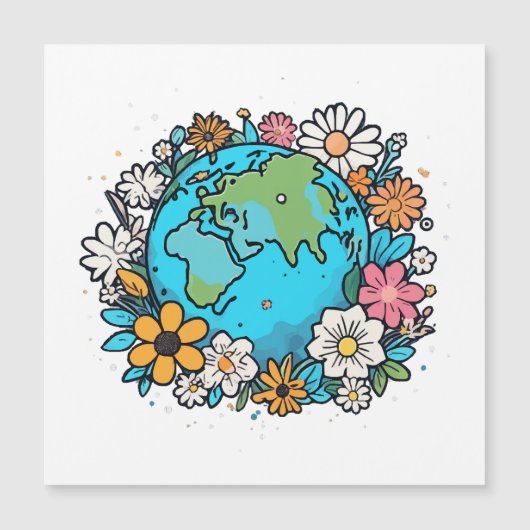 Carte Magnétique Beauté de la Terre (Devant)