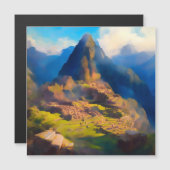 Carte Magnétique Beauté de Machu Picchu, Pérou (Devant / Derrière)
