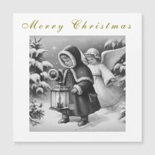 Carte Magnétique Beaux anges de Noël de vacances