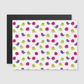 Carte Magnétique Beaux oiseaux colorés (Devant / Derrière)
