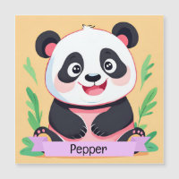 Bébé mignon Panda Nom personnalisé