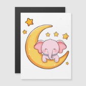 Carte Magnétique Bébé rose (Devant / Derrière)