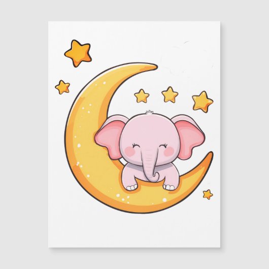 Carte Magnétique Bébé rose (Devant)