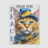 Carte Magnétique Belle chatte jaune aux yeux bleus - ukraine (Devant)