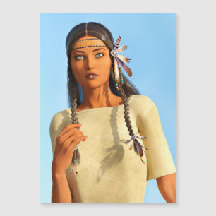 Carte Magnétique Belle tenue autochtone amérindienne