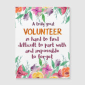 Carte Magnétique Bénévole Merci Bénévole cadeau d'appréciation (Devant)
