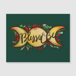 Carte Magnétique Béni Soit Triple Lune Déesse Holly Yule