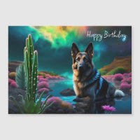 Berger allemand à l'anniversaire d'un monde Alien