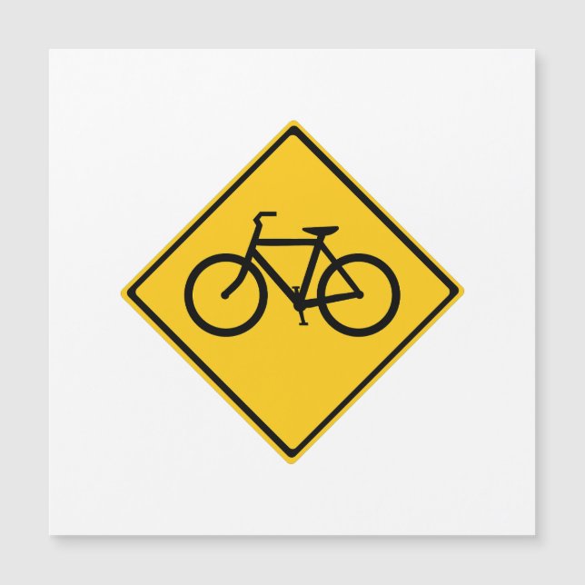 Carte Magnétique Bicyclette pour panneau routier (Devant)