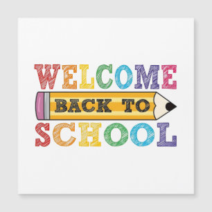 Carte Magnétique Bienvenue à l'école – Illustration de crayon