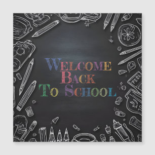 Carte Magnétique Bienvenue au retour à l'école – Nouvelle année sco