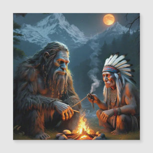 Carte Magnétique Bigfoot et le chef Moonlit Forest Gatherin