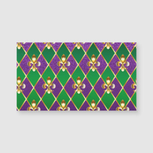 Carte Magnétique Bijoux Fond Mardi Gras