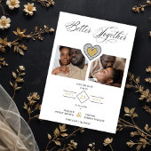 Carte Magnétique Black & Gold Sophisticated Better Together Quote