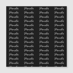 Carte Magnétique Black Red Minimalist Ajouter un nom personnalisé