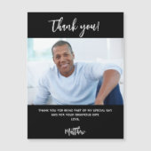 Carte Magnétique Black white photo merci aimant (Devant)